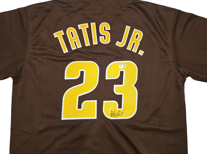San Diego Padres Fernando Tatis Jr. Signed Brown Jersey Beckett Wit
