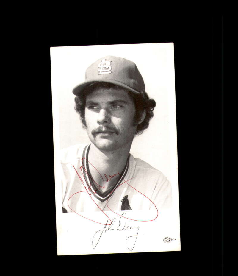 John Denny JSA Signed  4x5 Team Issued Photo Autograph St louis Cardinals