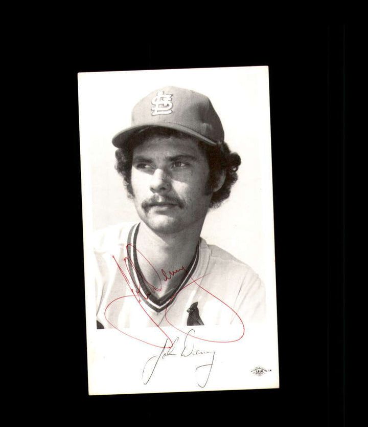 John Denny JSA Signed  4x5 Team Issued Photo Autograph St louis Cardinals
