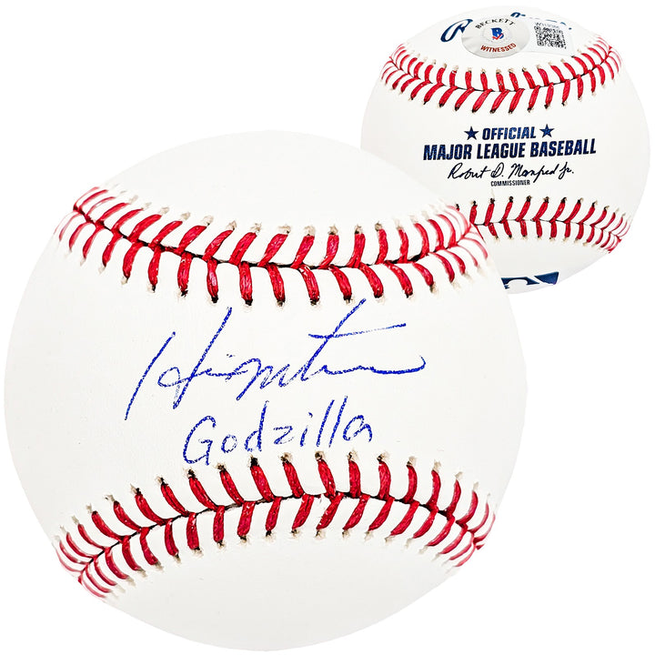 Hideki Matsui Signed Official MLB Baseball Yankees "Godzilla" Beckett Witness