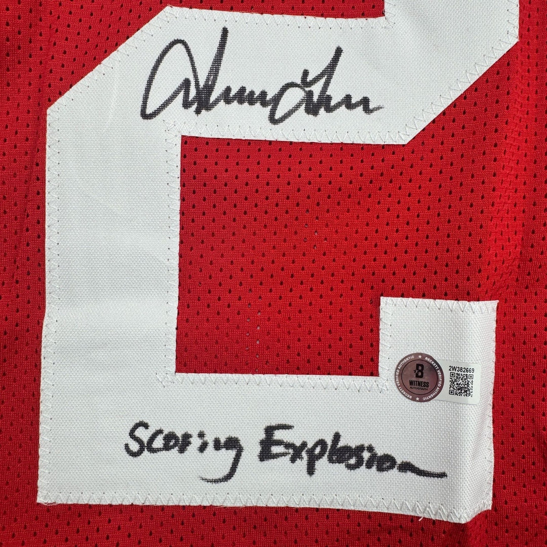 Autographed/Signed Irving Fryar Nebraska Red College Jersey BAS COA