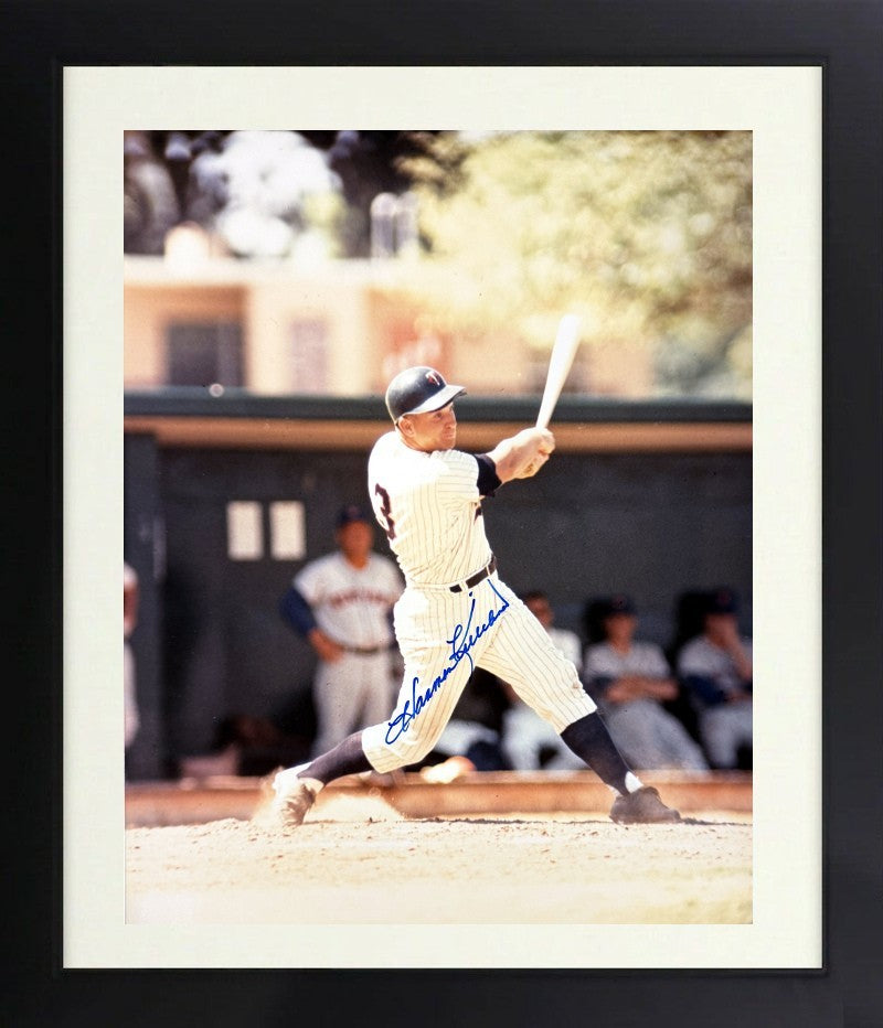 Harmon Killebrew signed Minnesota Twins 8x10 Photo minor dings Framed-COA/Ticket