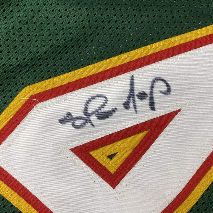 Autographed/Signed Shawn Kemp Seattle Dark Green Jersey PSA/DNA COA