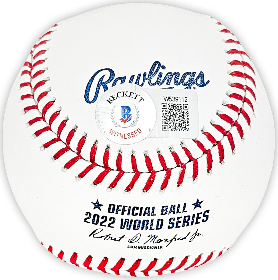 Bryan Abreu Signed Official 2022 WS MLB Baseball Houston Astros Beckett Witness