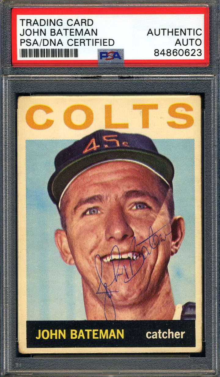John Bateman PSA DNA Coa Signed 1964 Topps Autograph