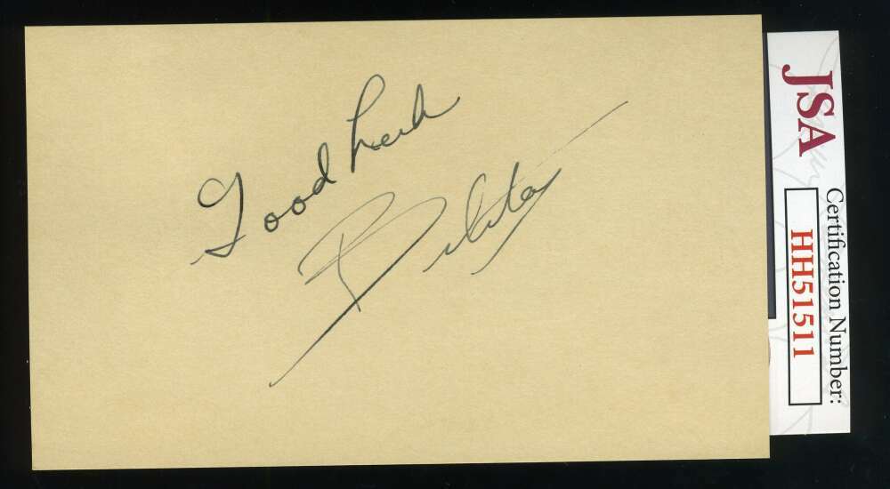 Belita JSA Coa Signed 3x5 Index Card Autograph