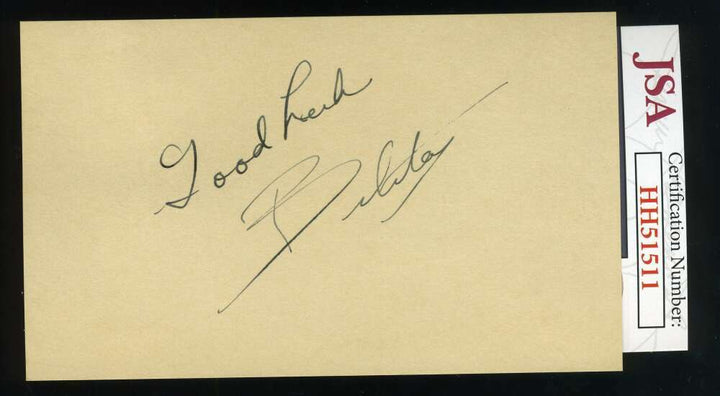 Belita JSA Coa Signed 3x5 Index Card Autograph