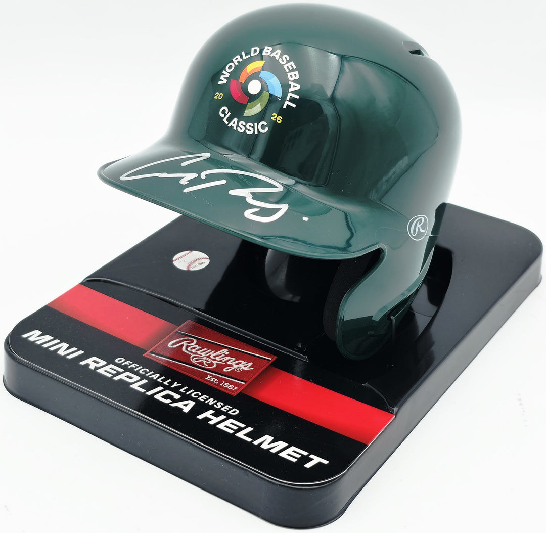 Cal Raleigh Auto Team USA Green 2026 WBC Logo Mini Batting Helmet Fanatics & MLB