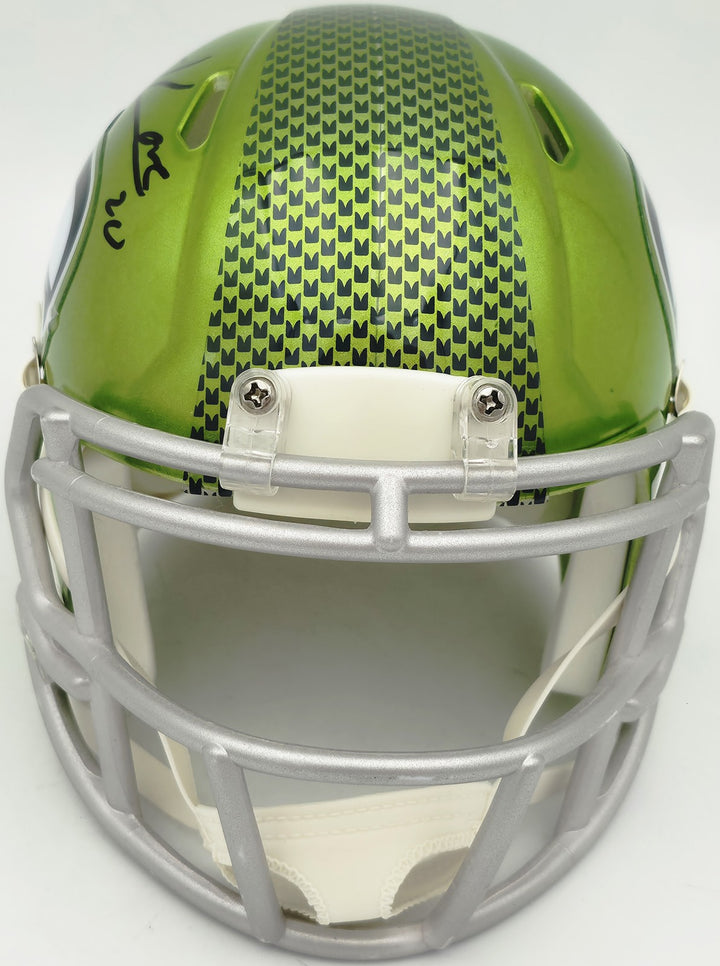 Julian Love Signed Seattle Seahawks Flash Green Speed Mini Helmet MCS Holo