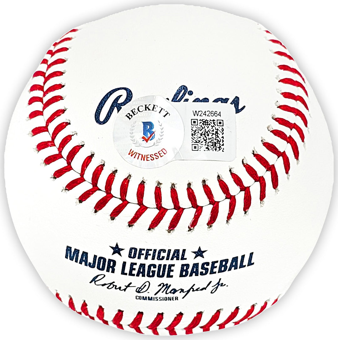 Ken Griffey Jr. Signed Official MLB Baseball Mariners "630 HRs" Beckett Witness