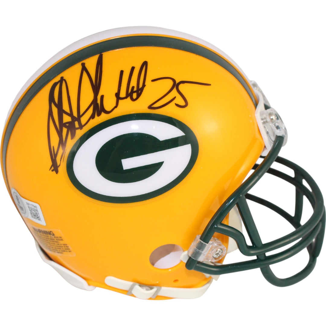 Sterling Sharpe Autographed Green Bay Packers Mini Helmet VSR4 HOF Beckett 50916