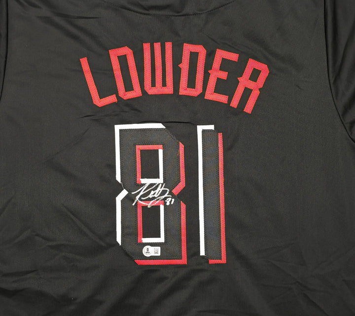 Cincinnati Reds Rhett Lowder Signed Black Jersey Beckett Witness