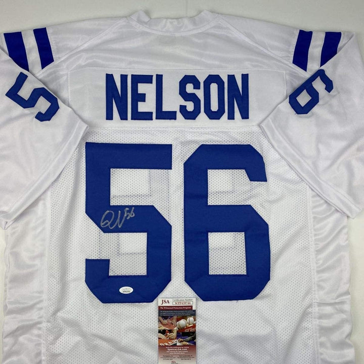 Autographed/Signed Quenton Nelson Indianapolis White Jersey JSA COA