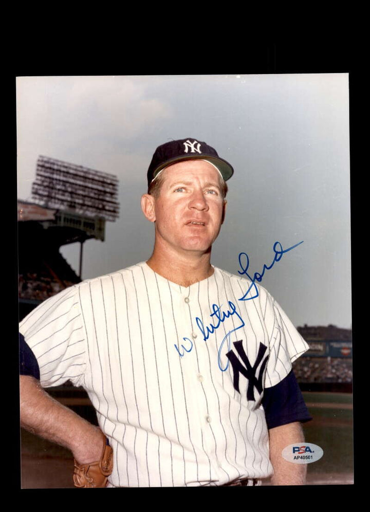 Whitey Ford PSA DNA Autograph 8x10 Photo Signed Yankees