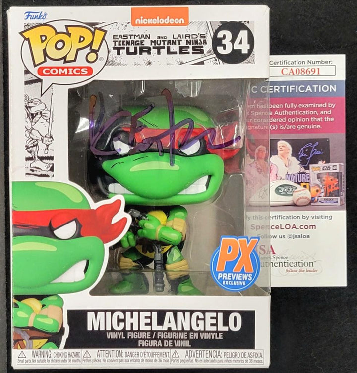 Kevin Eastman signed Michelangelo TMNT Ninja Turtles Funko Pop! 34 autograph JSA