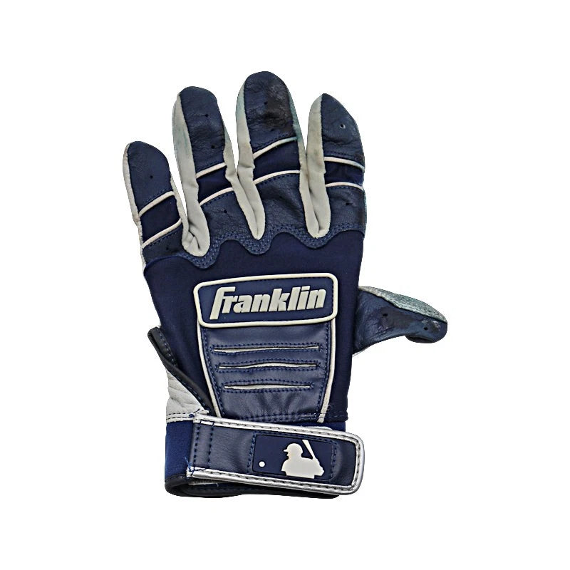 Andres Chaparro New York Yankees Autographed 2023 Spring Training Used Franklin Navy/Grey Left Batting Glove (Chaparro LOA)