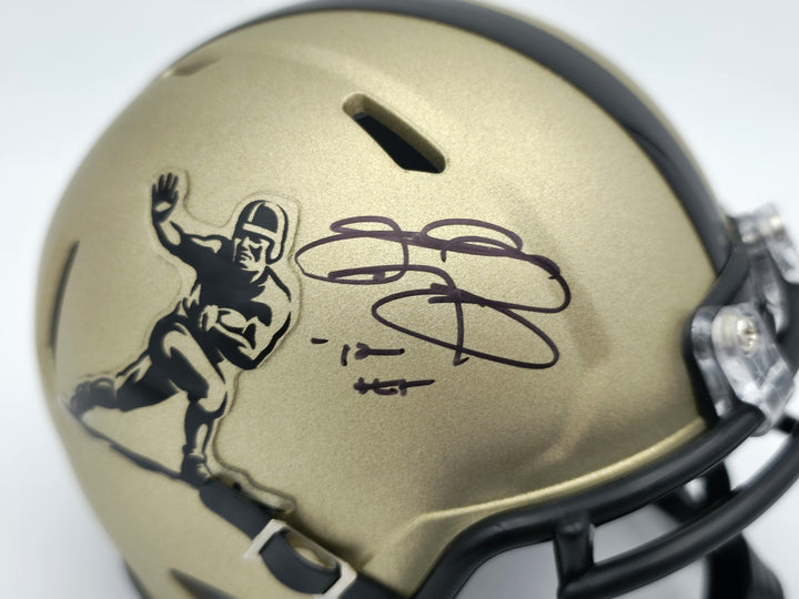 Johnny Manziel Auto Texas A&M Aggies Gold Heisman Logo Speed Mini Helmet "12 HT"