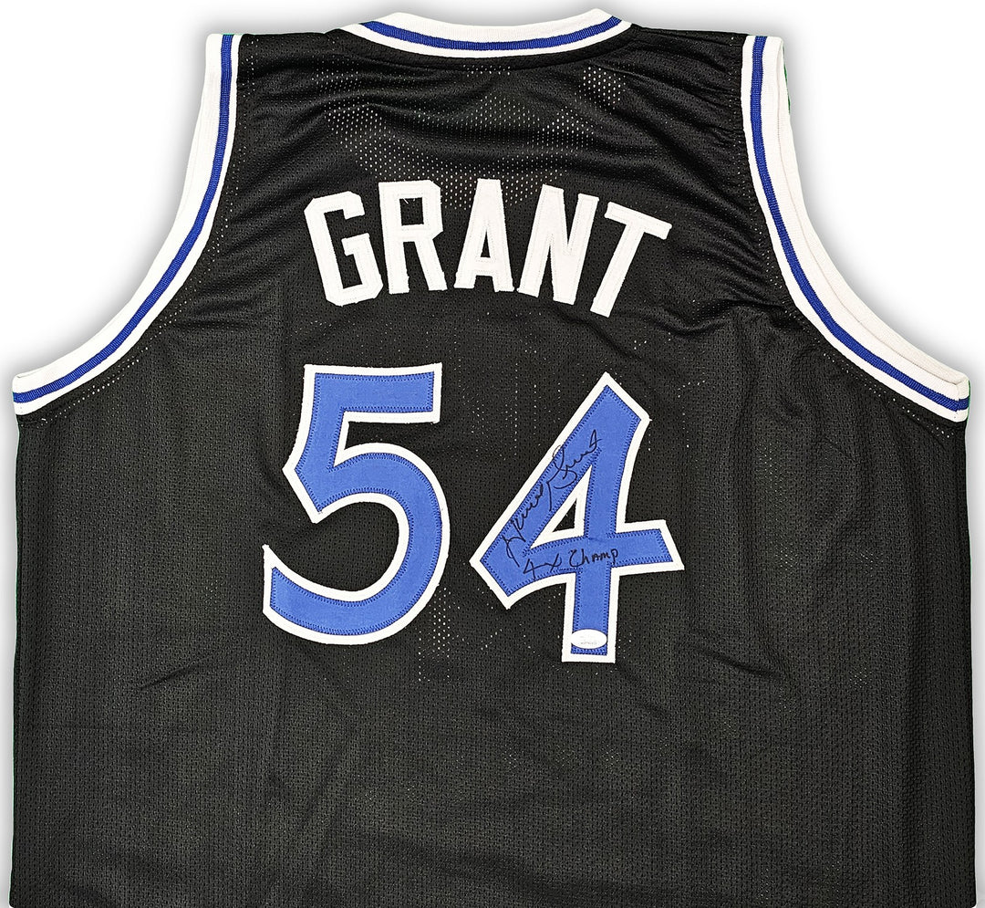 Orlando Magic Horace Grant Autographed Signed Black Jersey "4x Champs" JSA