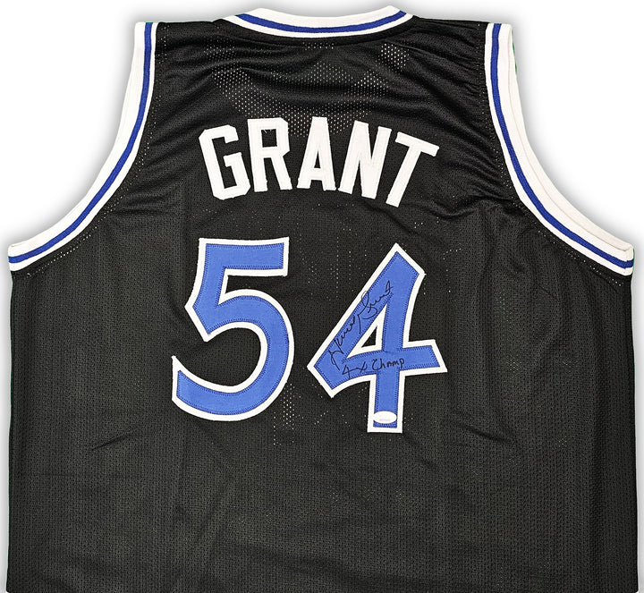 Orlando Magic Horace Grant Autographed Signed Black Jersey "4x Champs" JSA