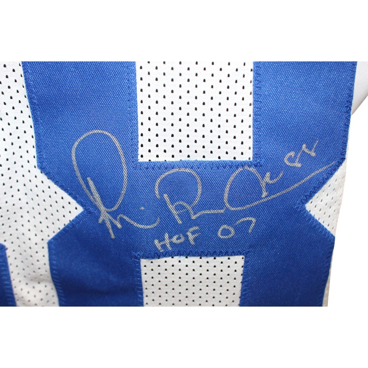 Michael Irvin Autographed/Signed Pro Style Jersey White Beckett 40933