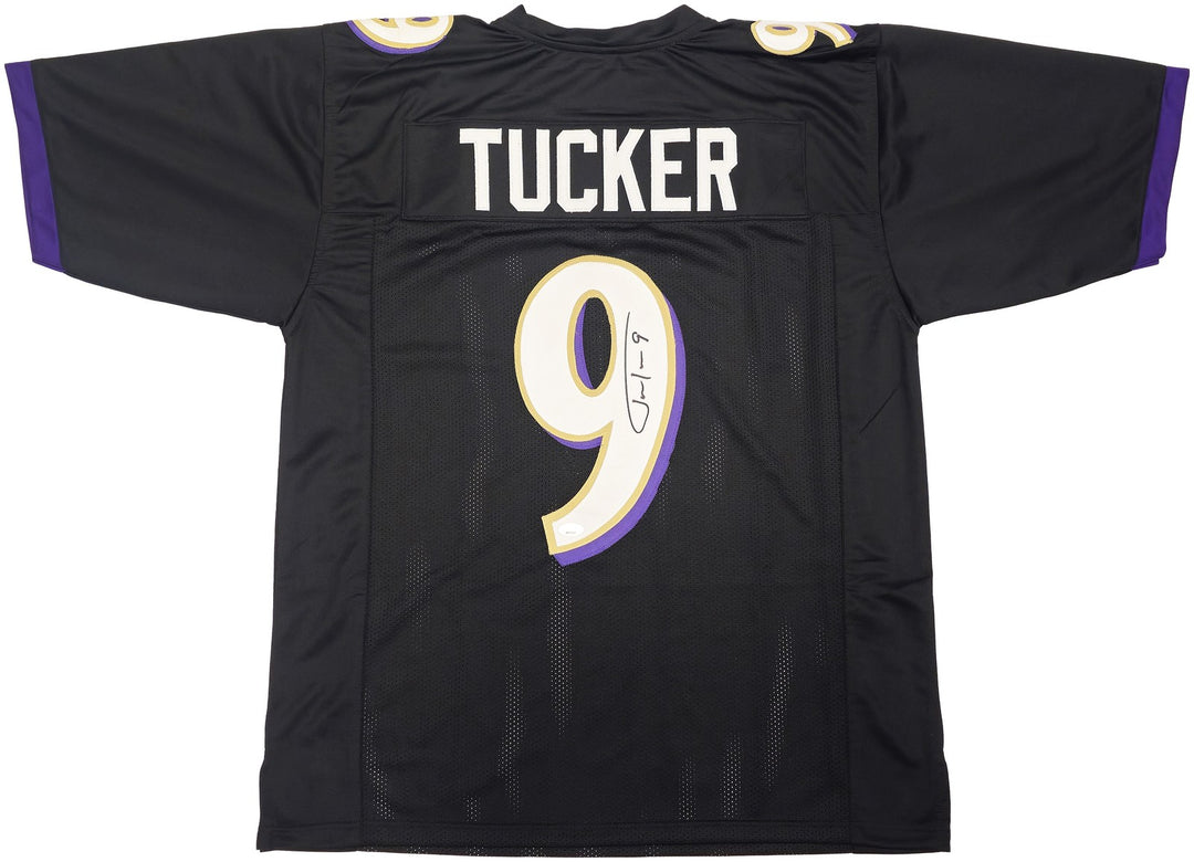 Baltimore Ravens Justin Tucker Autographed Signed Black Jersey JSA