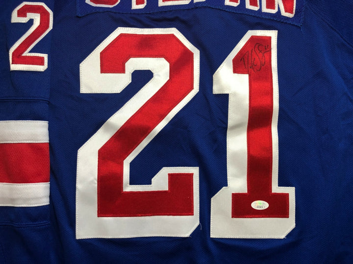 Derek Stepan Signed New York Rangers Jersey JSA COA Autograph Reebok