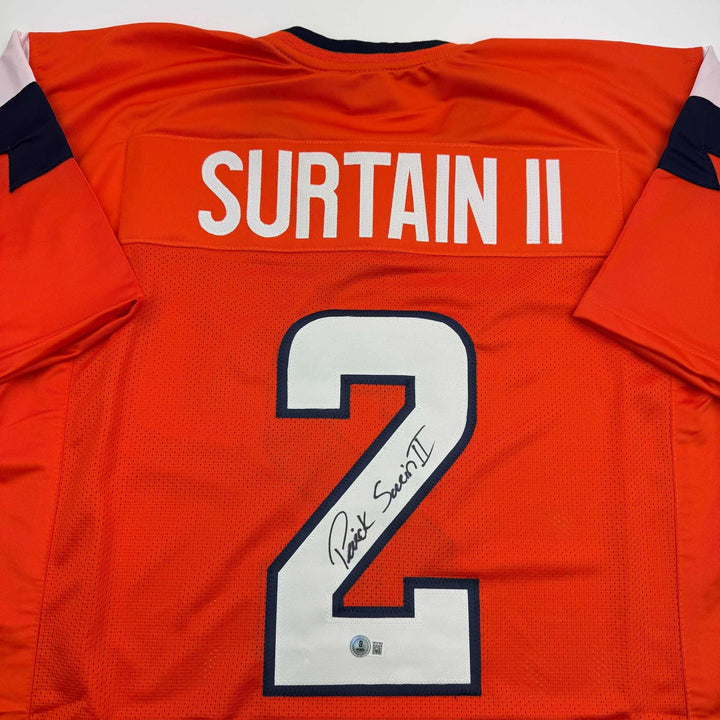 Autographed/Signed Patrick Surtain II Denver Orange Jersey JSA COA #2