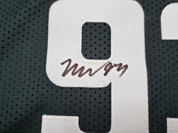 Eagles Brandon Graham & Milton Williams Auto Green Super Bowl Jersey Sack BAS