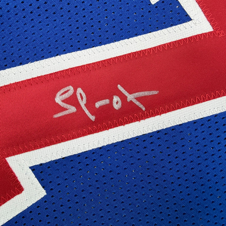 Autographed/Signed Lamar Odom Los Angeles Blue Basketball Jersey JSA COA