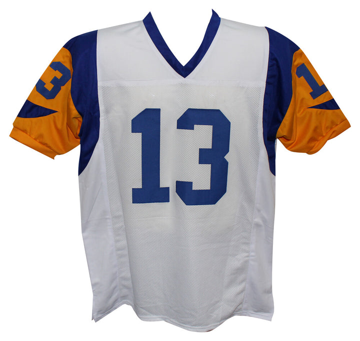 Kurt Warner Autographed/Signed Pro Style White XL Jersey SB MVP Beckett 35839
