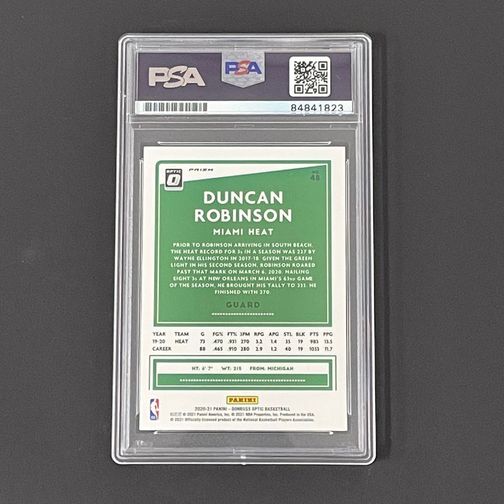 2020-21 Panini Donruss Optic #48 Duncan Robinson Signed Card AUTO PSA Slabbed He