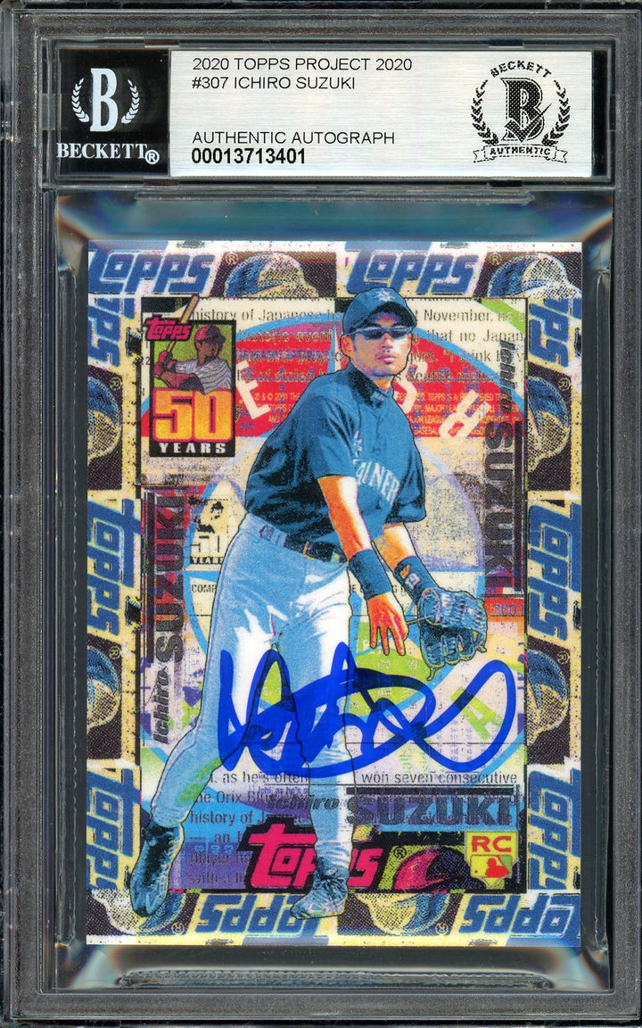 Ichiro Suzuki Auto Topps Project 2020 Tyson Beck Card 307 Sig 10 /10 BAS