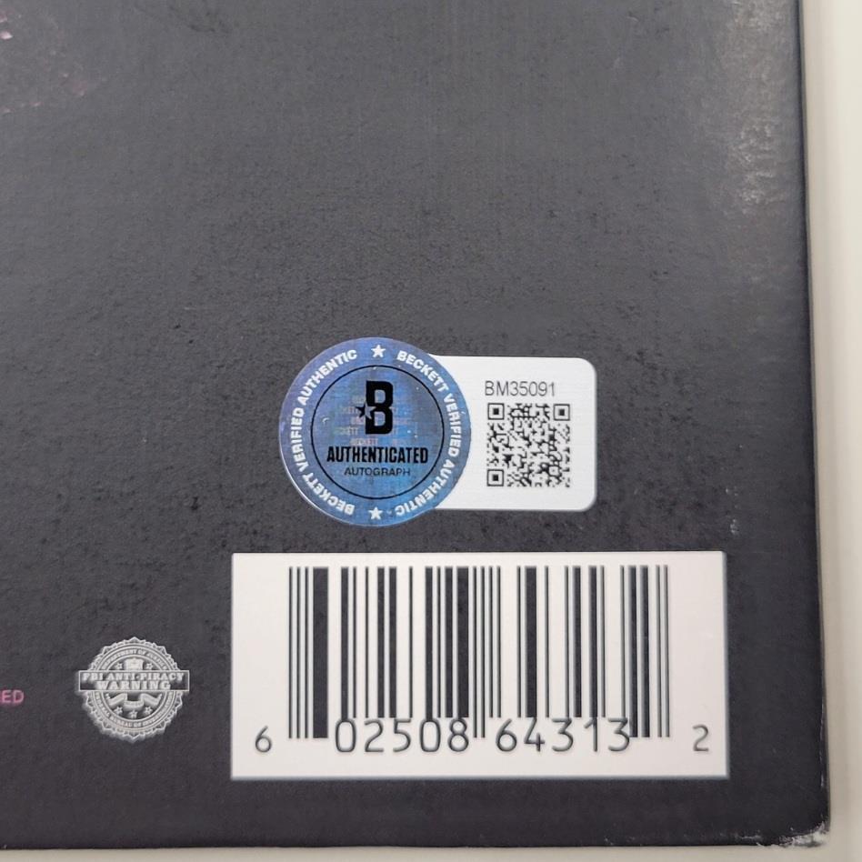 Post Malone signed Hollywood's Bleeding Vinyl Album Cover autograph Beckett BAS