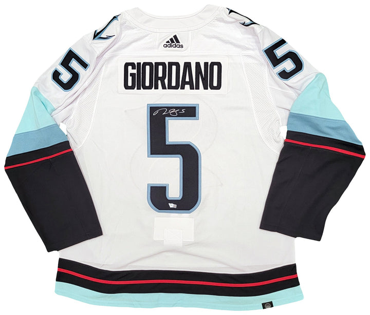 Kraken Mark Giordano Auto White Adidas Jersey Captain Inaugural Season Fanatics