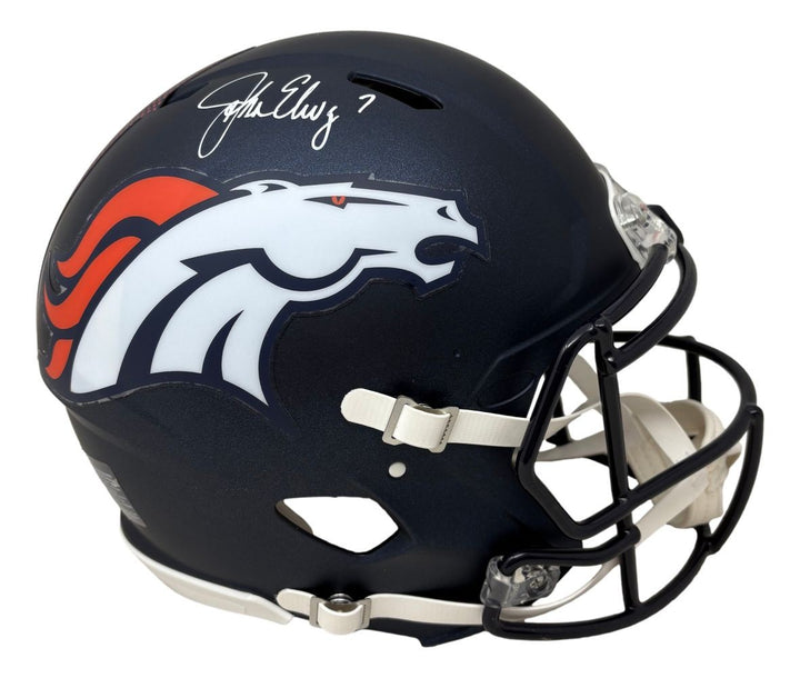John Elway Signed Denver Broncos Full Size Authentic Speed Helmet BAS
