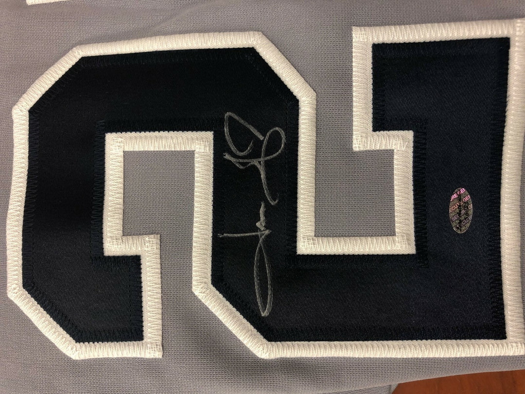 Jason Giambi signed Gray TB Custom Stitched Baseball Jersey XL - Leaf Authentics