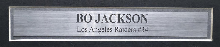 Oakland Raiders Bo Jackson Signed Framed Black Jersey Beckett BAS Witness