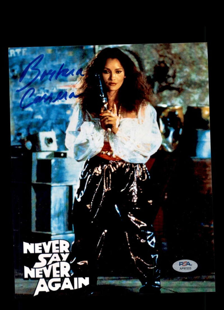 Barbara Carrera PSA DNA Coa Signed 8x10 Photo Autograph Never Say Never Again
