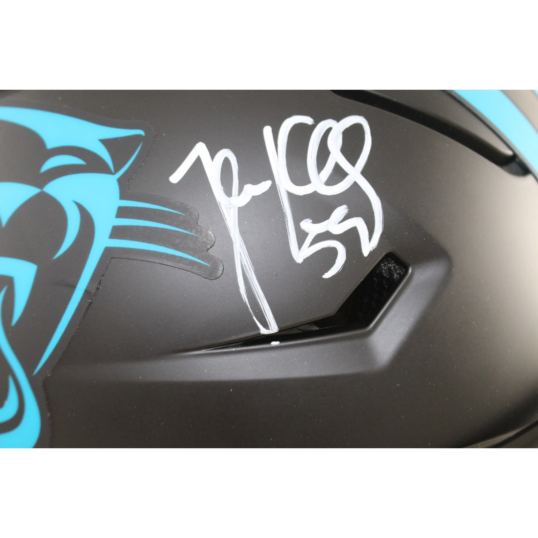 Luke Kuechly Autographed Carolina Panthers SpeedFlex Alt Helmet Beckett W 56887