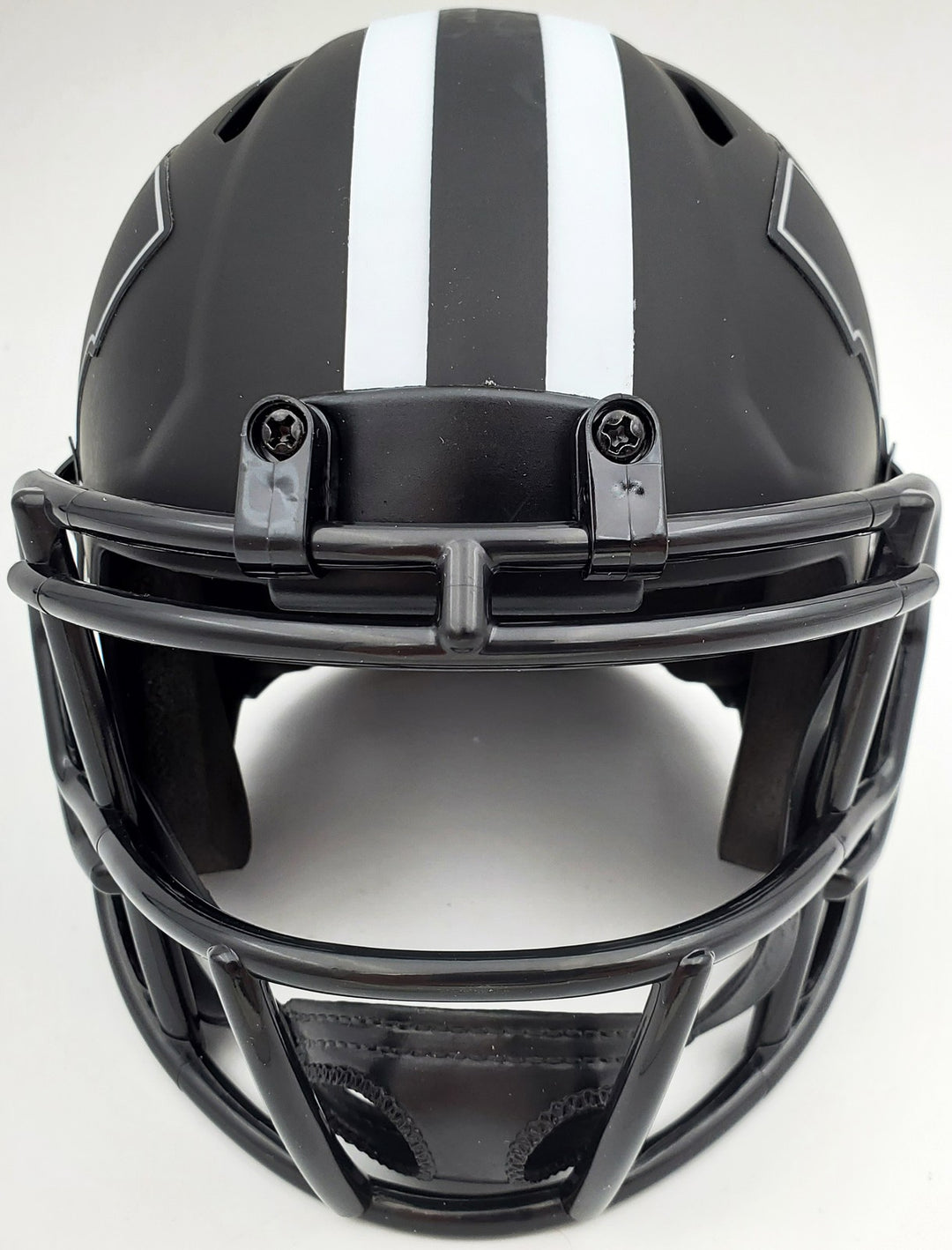 Russell Wilson Signed Wisconsin Badgers Black Eclipse Speed Mini Helmet RW Holo