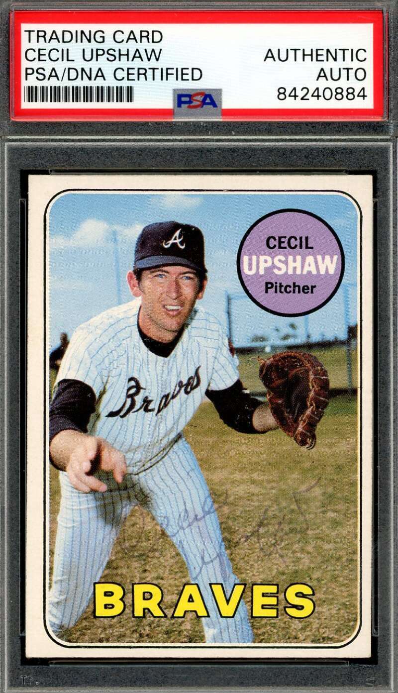 Cecil Upshaw PSA DNA Signed 1969 Topps Autograph