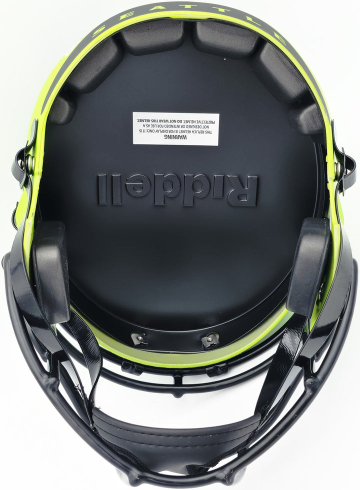 Earl Thomas III Signed Seahawks Rave Green Full Sz Rep Speed Helmet Beckett Wit