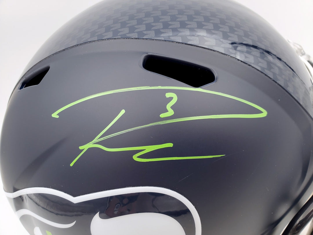 Russell Wilson Signed Seahawks Full Size Replica Speed Helmet In Green RW Holo