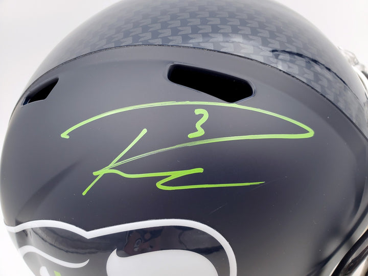 Russell Wilson Signed Seahawks Full Size Replica Speed Helmet In Green RW Holo