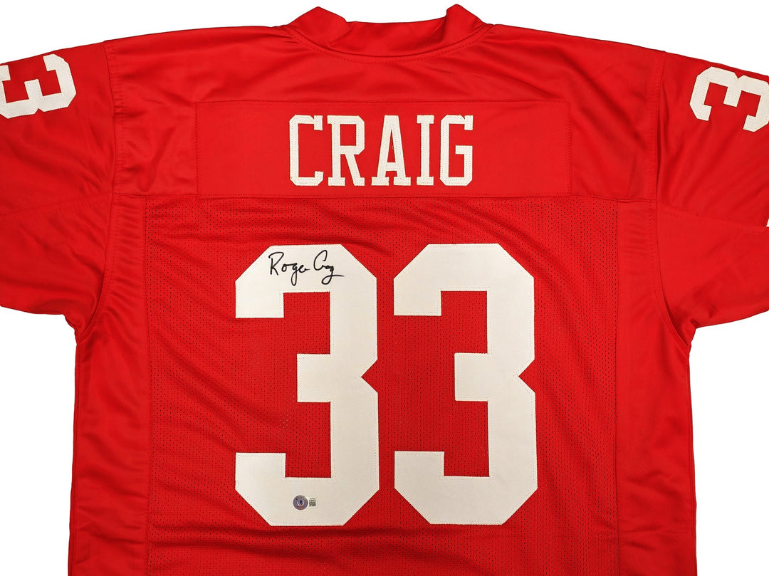San Francisco 49ers Roger Craig Signed Red Jersey Beckett Witness