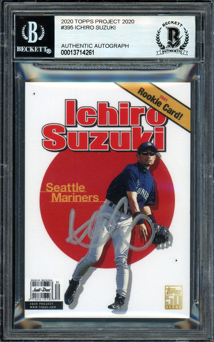 Ichiro Suzuki Auto Signed Topps Project 2020 Don C Card 395 Silver #2/10 Beckett