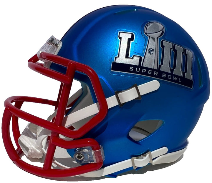 ROB GRONKOWSKI SIGNED PATRIOTS SUPER BOWL 53 LIII MINI FOOTBALL HELMET JSA