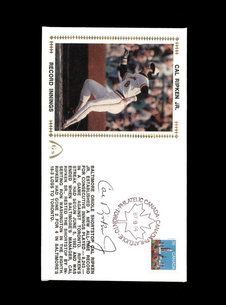 Cal Ripken Jr PSA DNA Coa Hand Signed 1987 FDC Cache Autograph