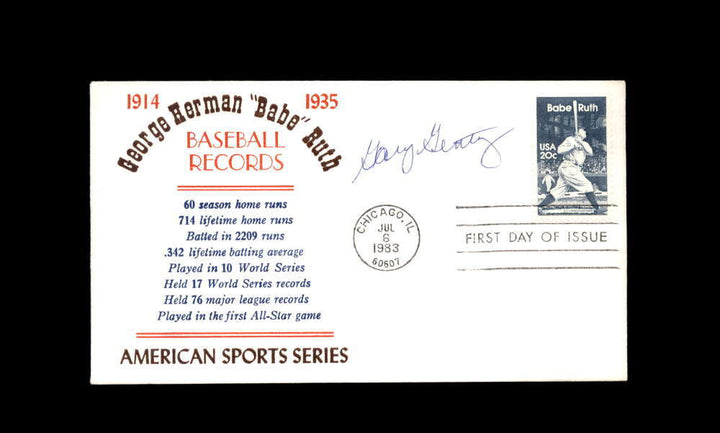 Gary Gentry JSA Signed FDC 1983 First Day Cover Cache Babe Ruth Autograph