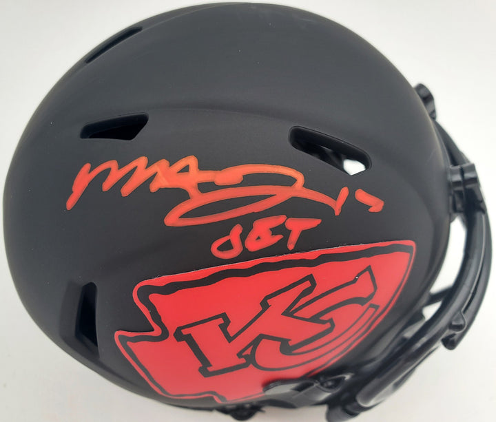 Mecole Hardman Signed Kansas City Chiefs Eclipse Black Speed Mini Helmet Beckett